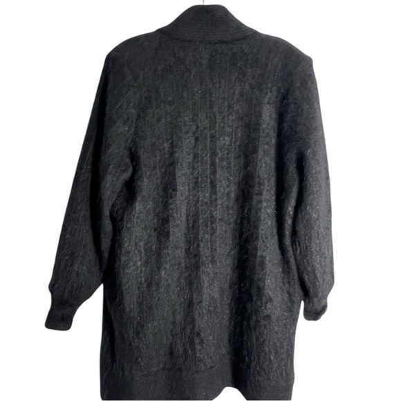 Elegant Black Open-Front Angora - Picture 2 of 3